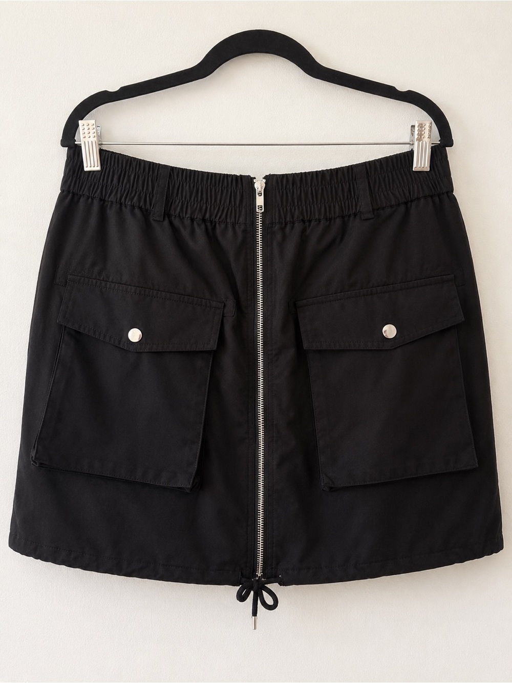 Kroix Black Cargo Mini Skirt Utility Zip Front Plus Size 1X